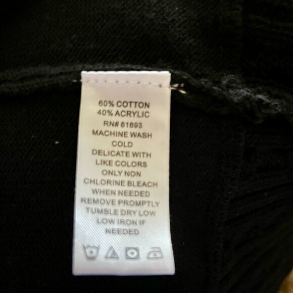 Denim & Co. Long Sleeve Turtleneck Sweater w/ Cable Detail - Picture 6 of 7